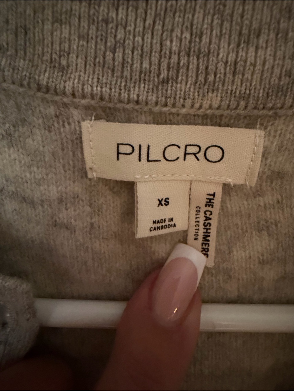 Pilcro Heather Gray Sleeveless Polo Cashmere Tank - Picture 3 of 3